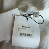 Sandro Damen-Midi-Kleid aus Ramie in Ecru mit Seitenschlitzen, Größe 40 (FR 12, UK 8, US S), Artikelnummer SFPRO01808