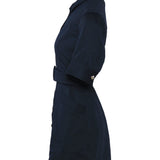 Sandro Women's Navy Belted Short Dress Size 40 FR 12 UK 8 US SFPRO00988