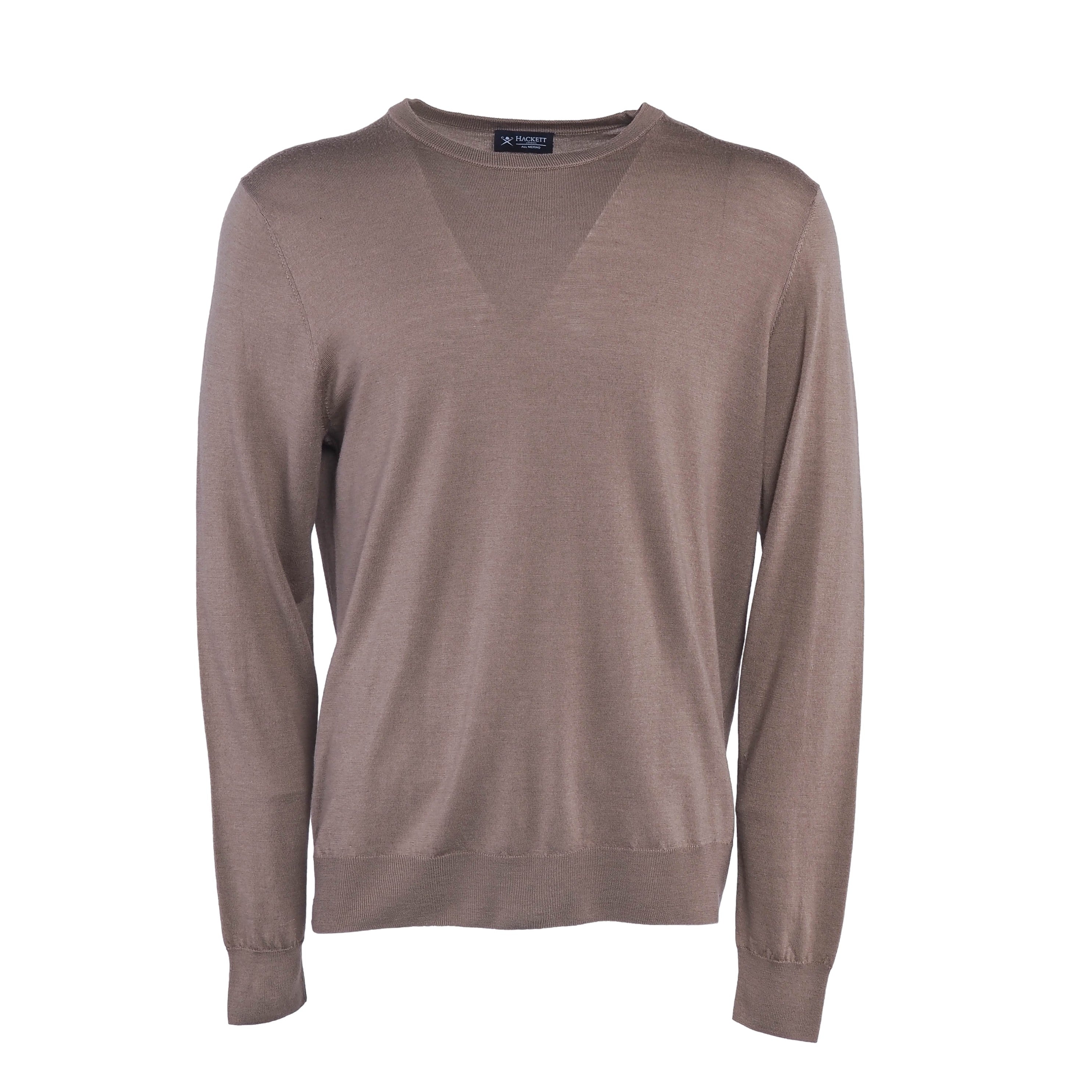 Hackett London Men's Brown Knit Merino Wool Silk Sweater Size 2XL HM702834
