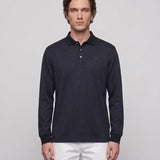 Hackett London Men's Grey Long Sleeve Cotton Polo Shirt Size L HM550913