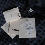 Sandro Men's Navy Technical Fabric Hooded Parka Size M SHPMA00345