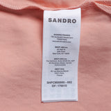 Sandro Paris Men's Pink Viscose Linen Short Sleeve Shirt Size S SHPCM00880
