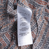 Sandro Paris Women's Multicolour Long Sleeve Satin Dress Size 34 XS 6 SFPRO01342