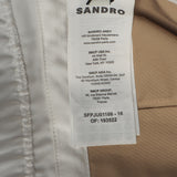 Sandro Women's Beige Pleated Short Skirt Size 36 FR 8 UK 4 US SFPJU01166