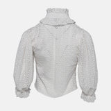Sandro Women's White 100% Cotton Blouse Size 36 FR 8 UK 4 US SFPCM00468
