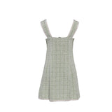 Maje Women's Green Sleeveless Tweed Short Dress Size 40 FR 12 UK 8 US MFPRO02205