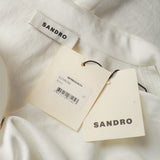 Sandro Paris Women's Ecru Buttoned Midi Dress Size 40 L 12 SFPRO02833
