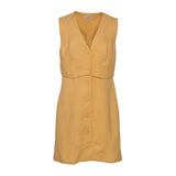 Sandro Paris Women's Orange Viscose & Linen Short Dress Size 40 L SFPRO03659