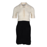 Sandro Women's Black Two-Tones Short Dress Size 38 FR 10 UK 4 US SFPRO03191