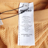 Sandro Women's Orange Knit Flared Trousers Size 34 FR 6 UK 2 US SFPPA00876