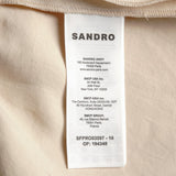 Sandro Damen-Kurzkleid in Beige mit Knopfleiste, Größe 42, FR 12, UK 10, US SFPRO03597