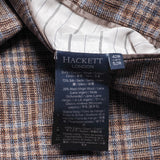 Hackett London Men's Brown Check Silk & Wool Blazer Jacket Size 42 R HM443042