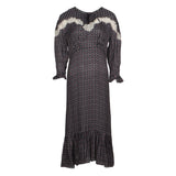 Sandro Paris Mehrfarbiges Midi-Kleid für Damen aus Viskose mit Blumenmuster, Größe 36 S, Art.-Nr. R20433E