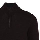 Hackett London Men's Brown Zip 100% Wool Sweater Size L HM702877