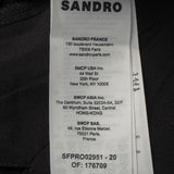 Sandro Women's Black Rhinrstones Long Dress Size 36FR 8UK 4 US SFPRO02951