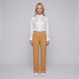 Sandro Women's Orange Knit Flared Trousers Size 34 FR 6 UK 2 US SFPPA00876