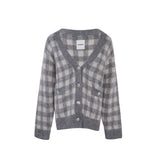 Sandro Women's Grey Knit Mohair Blend Cardigan Size 40 FR 12 UK 8 US SFPCA00718