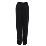 Sandro Women's Black Viscose Satin Trousers Size 40 FR 12 UK 8 US SFPPA01002