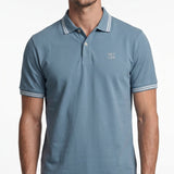Hackett London Herren-T-Shirt, blau, 100 % Baumwolle, kurzärmelig, „ Poloshirt  “, „Größe “, XXL, HM562395