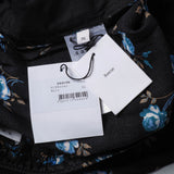 Sandro Paris Women's Black Straight Floral Satin Trousers Size 36 S 8 P6415H