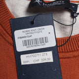 Hackett London Men's Orange 100% Cotton Crew Neck Sweater Size M HM702771