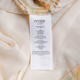 Maje Mehrfarbiges, glänzendes „ Seide “-Langkleid für Damen, Größe 40FR, 12UK, 8US, MFPRO02493