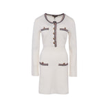 Maje Women's Ecru Knit Wool Blend Dress Size 42 FR 14 UK 10 US MFPRO02705