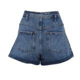 Maje Women's Blue Rhinestones Denim Shorts Size 34FR 8UK 2US MFPSH00403