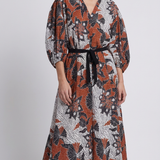 Maje Women's Multicolor Floral Midi Dress Size 36 FR 8 UK 4 US MFPRO02292
