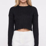 Sandro Women's Black Knit Cotton Wool Blend Jumper Size 38FR 10UK 6US SFPPU01976