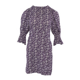 Maje Women's Purple Floral Linen Blend Short Dress Size 34 FR 6UK 2US MFPRO02851