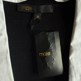 Maje Women's Black Knit Embroidered Short Dress Size 38 FR 10 UK 6 US MFPRO01974
