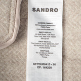 Sandro Damenmantel aus Wollmischung in Beige, Oversize, Größe 38 FR, 10 UK, 6 US, Art.-Nr. SFPOU00415