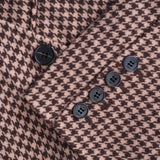 Maje Women's Brown Houndstooth Wool Oversized Coat Size 34 FR 6UK 2US MFPOU00890
