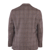 Hackett London Men's Brown Check Silk & Wool Blazer Jacket Size 42 R HM443042