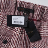 Maje Women's Bordeaux Check Wool Blend Skirt Size 36 FR 8 UK 4 US MFPJU00875