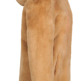 Sandro Women's Brown Faux Fur Hooded Coat Size 36 FR 8 UK 4 US SFPOU00196