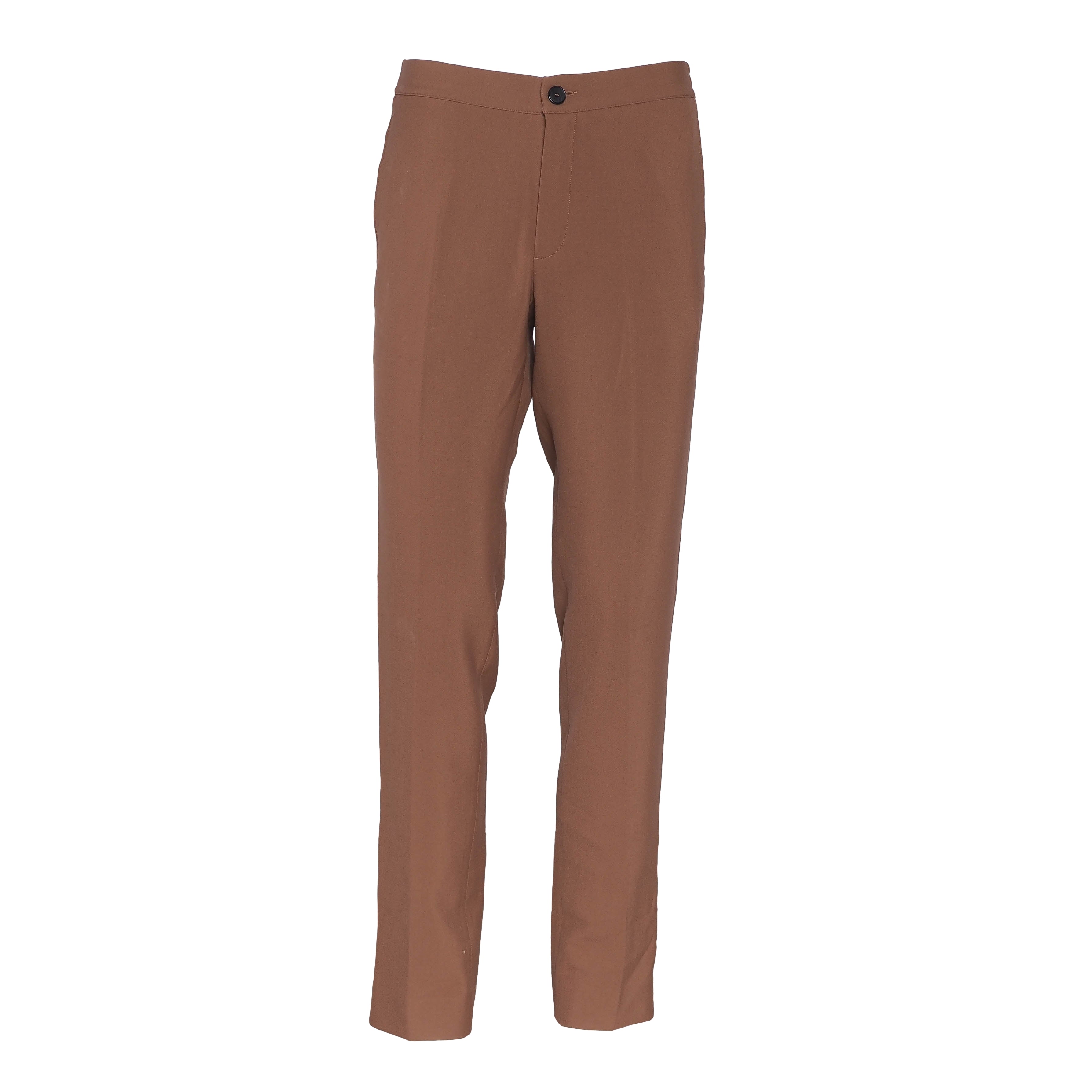 Sandro Men's Brown Elasticated Waist Trousers Size 42 FR 32 UK 24 US SHPPA00609