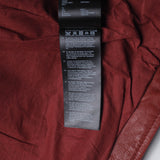 Maje Women's Burgundy Belted Lamb Leather Jacket Size 36 S 8 H17BIXENTE