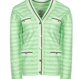 Sandro Women's Green Knit Cardigan Size 34 FR 6UK 2 US SFPCA00584