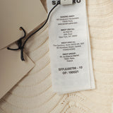 Sandro Paris Women's White Knit Short Skirt Size 42 FR 14 UK 10 US SFPJU00796