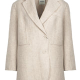 Sandro Damenmantel aus Wollmischung in Beige, Oversize, Größe 38 FR, 10 UK, 6 US, Art.-Nr. SFPOU00415