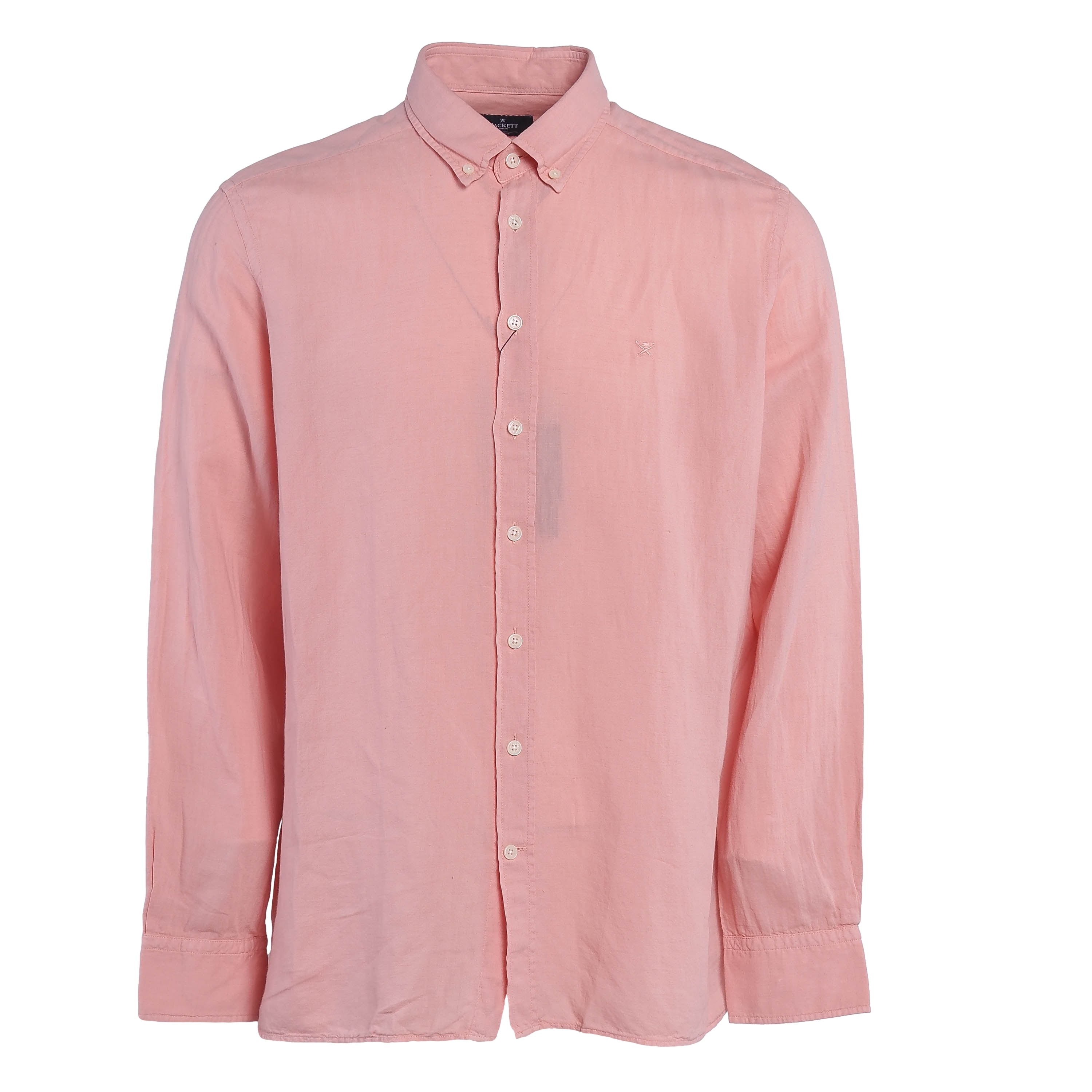 Hackett London Men's Pink Cotton & Linen Shirt Size L HM309530
