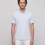 Sandro Paris Men's White Glossy Flower Cotton Polo Shirt Size M SHPTS01476