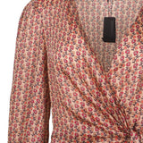 Maje Women's Pink Floral Draped Satin Dress Size 36 FR 8 UK 4 US MFPRO02652
