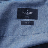 Hackett London Men's Blue Slim Fit Cotton Shirt Size S HM309140