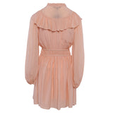 Maje Women's Pink Viscose Ruffle Short Dress Size 38 FR 10 UK 6 US MFPRO02125
