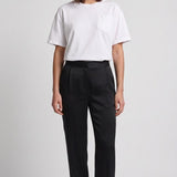 Sandro Women's Black Viscose Satin Trousers Size 40 FR 12 UK 8 US SFPPA01002