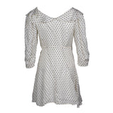 Sandro Damenkleid, weiß, aus einer Mischung aus „ Seide “, mit Polka-Dots, Größe 34 FR, 6 UK, 2 US, SFPRO02617