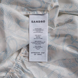 Sandro Damenkleid in Ecru, langärmelig, 100 % Seide , Größe 38 FR, 10 UK, 8 US, SFPRO02225